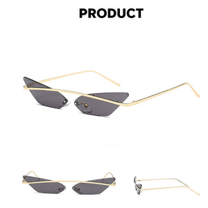 New Cat Eye Metal Frame Sunglasses - Kingz Court