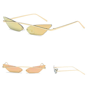 New Cat Eye Metal Frame Sunglasses - Kingz Court