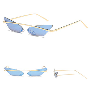 New Cat Eye Metal Frame Sunglasses - Kingz Court