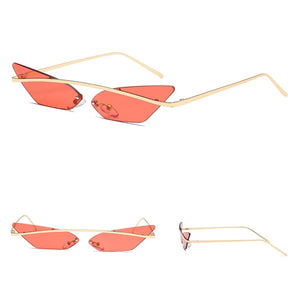 New Cat Eye Metal Frame Sunglasses - Kingz Court