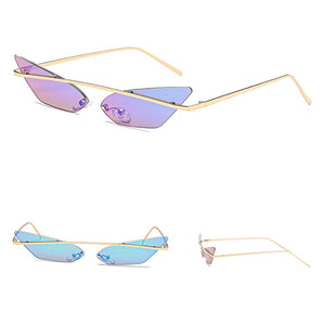 New Cat Eye Metal Frame Sunglasses - Kingz Court