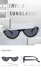 Trendy Diamond Cat Eye Sunglasses - Kingz Court