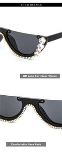 Trendy Diamond Cat Eye Sunglasses - Kingz Court