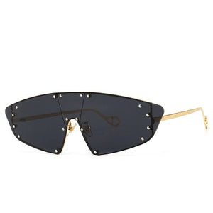 Fashion Rivet Cat Eye Sunglasses - Kingz Court