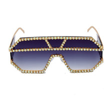 Load image into Gallery viewer, Diamond Pattern Oversized Square Sunglasses - Kingz Court