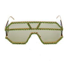 Load image into Gallery viewer, Diamond Pattern Oversized Square Sunglasses - Kingz Court