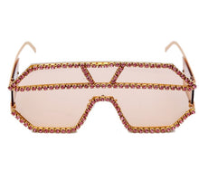 Load image into Gallery viewer, Diamond Pattern Oversized Square Sunglasses - Kingz Court