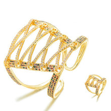 Load image into Gallery viewer, Wide Big Corset 2PCS Bracelets &amp; Ring Sets - Kingz Court