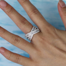 Load image into Gallery viewer, Cross Over Baguette Design Ring - Kingz Court