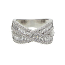 Load image into Gallery viewer, Cross Over Baguette Design Ring - Kingz Court