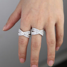 Load image into Gallery viewer, Cross Over Baguette Design Ring - Kingz Court