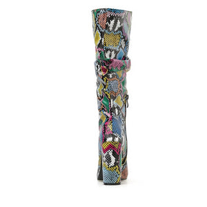 Colorful Snake Skin Boots - Kingz Court