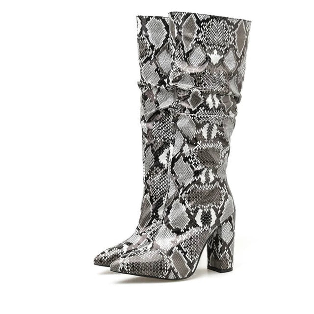 Colorful Snake Skin Boots - Kingz Court