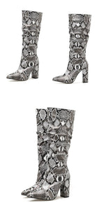 Colorful Snake Skin Boots - Kingz Court