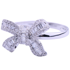 Fashion Bow 925 Sterling Silver Ring - Kingz Court