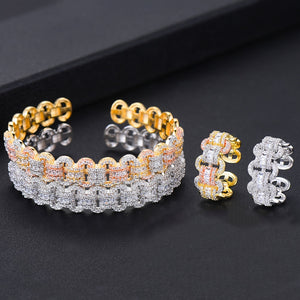 Luxury African Bangle Ring Sets - Kingz Court