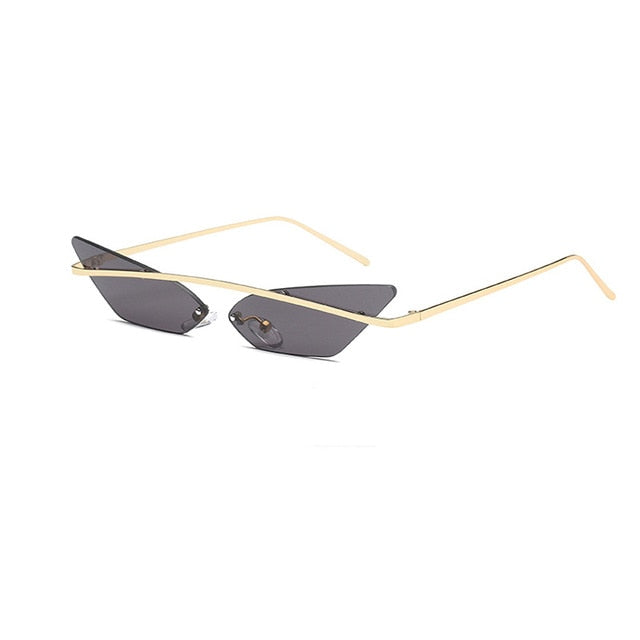 New Cat Eye Metal Frame Sunglasses - Kingz Court