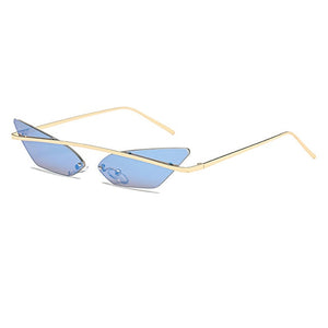 New Cat Eye Metal Frame Sunglasses - Kingz Court