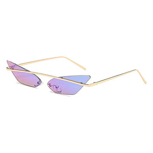 New Cat Eye Metal Frame Sunglasses - Kingz Court